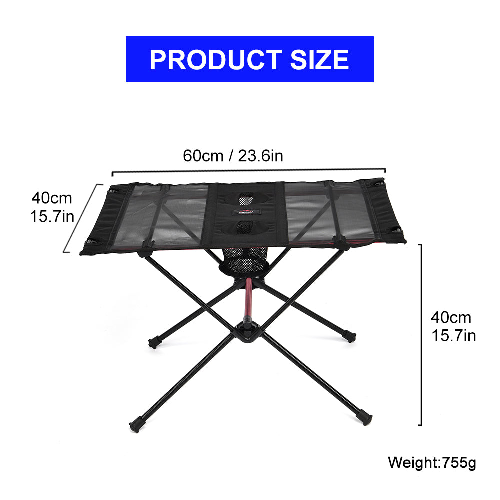 Portable Foldable Outdoor Table with Thick Double Cup
