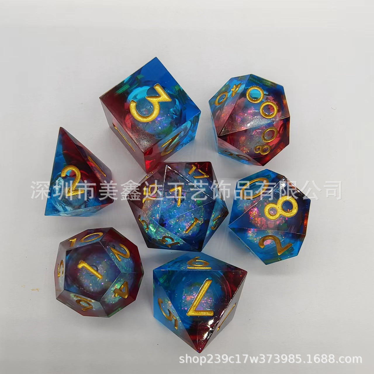 New Sharp Corner Resin Dice with Rotating Dragon Eye