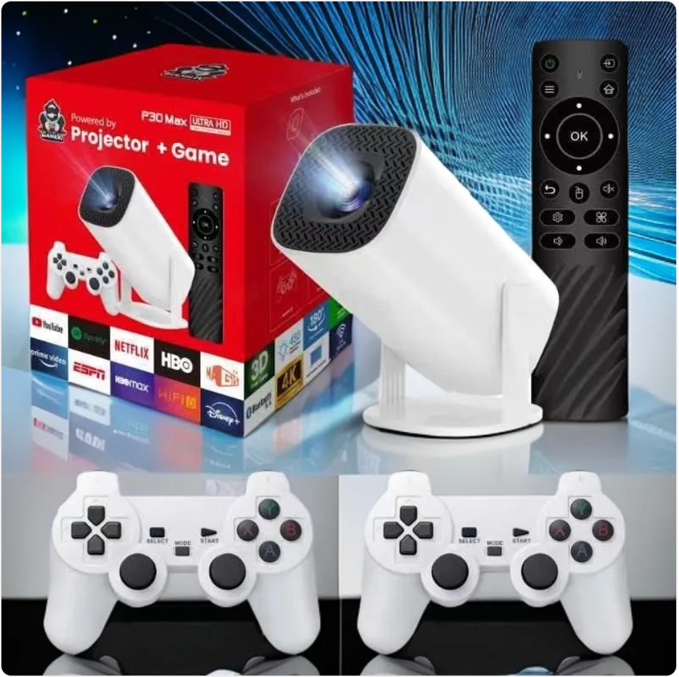 4K HD Gaming Projector – Ultra-Clear and Smooth Display