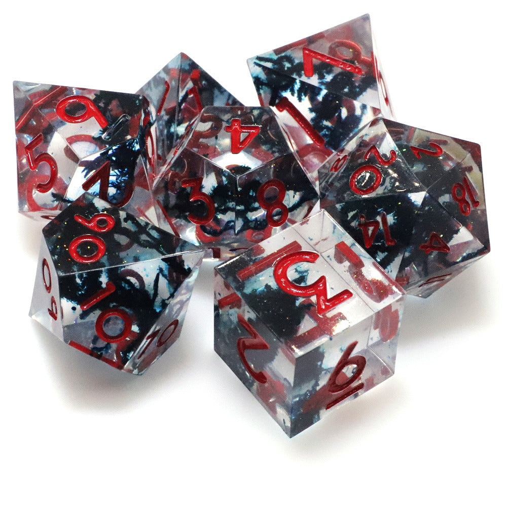 New Sharp Corner Resin Dice with Rotating Dragon Eye