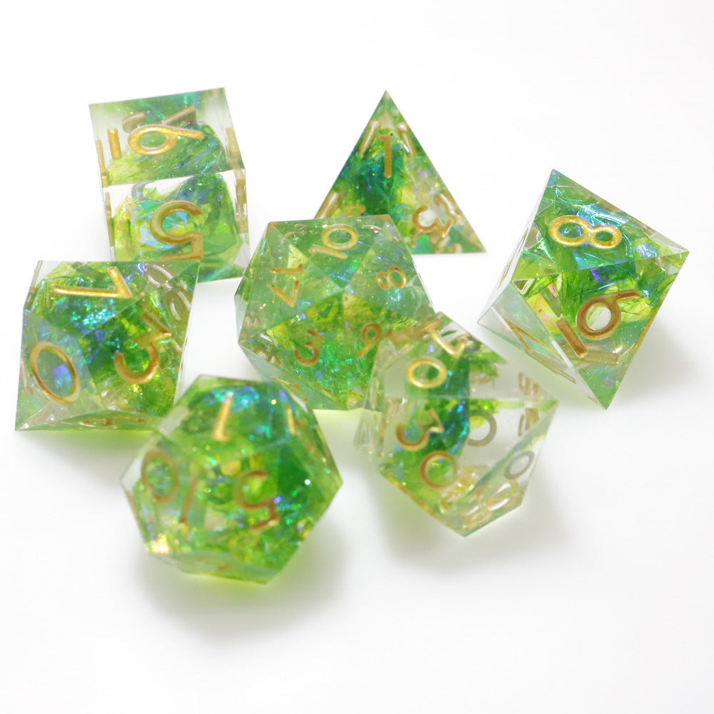 New Sharp Corner Resin Dice with Rotating Dragon Eye
