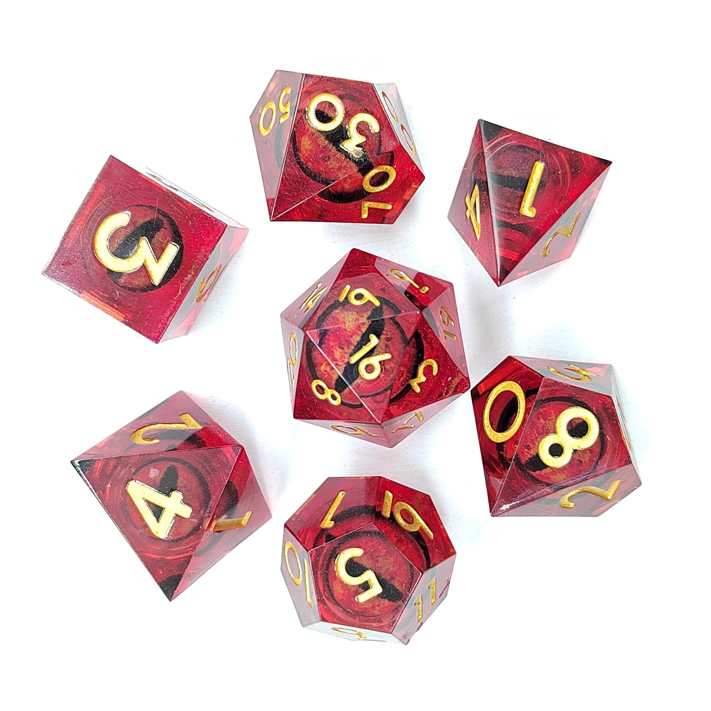 New Sharp Corner Resin Dice with Rotating Dragon Eye