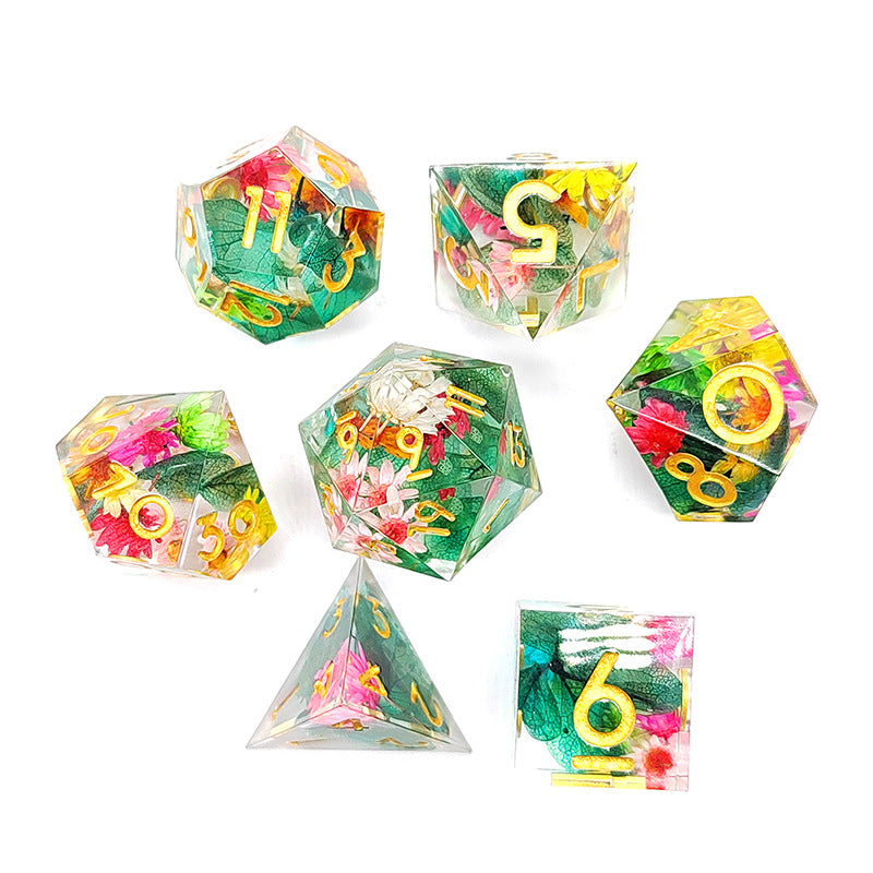New Sharp Corner Resin Dice with Rotating Dragon Eye
