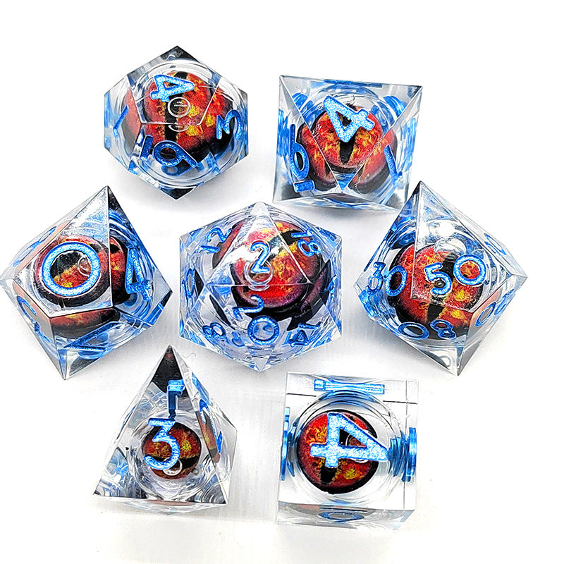 New Sharp Corner Resin Dice with Rotating Dragon Eye