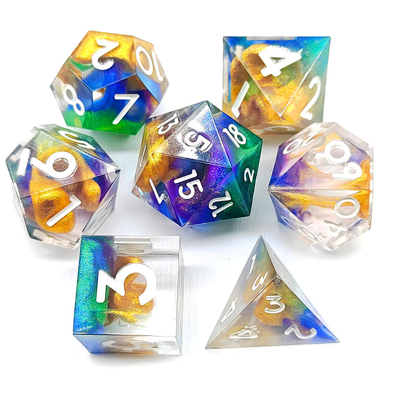 New Sharp Corner Resin Dice with Rotating Dragon Eye
