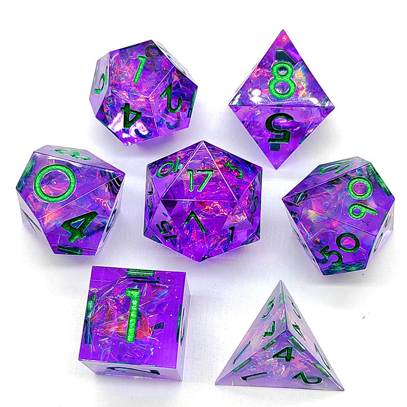 New Sharp Corner Resin Dice with Rotating Dragon Eye