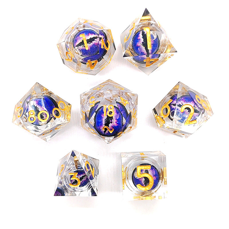 New Sharp Corner Resin Dice with Rotating Dragon Eye